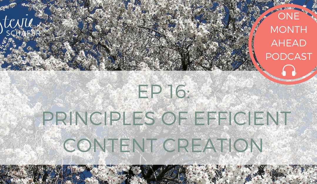 Principles of Efficient Content Creation